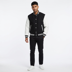 Unisex Custom Design Thin Sport Sweatshirt <b>Jacket</b> with <b>Long</b> Sleeves Stand Collar Baseball Style Factory-Furnished for <b>Men</b> - Product Image 1