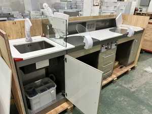 Table de travail dentaire multifonctionnelle avec évier pour techniciens dentaires, banc de <span class=keywords><strong>laboratoire</strong></span> dentaire robuste à hauteur réglable, idéal pour l'école - Product Image 1