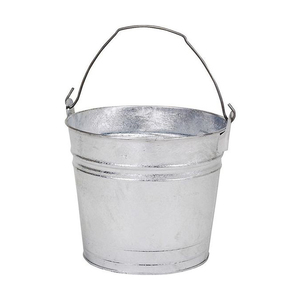 Seau en métal galvanisé pour la maison, seau à eau de nettoyage, seau en métal lourd rond avec poignée en bois, seau en acier galvanisé - Product Image 5