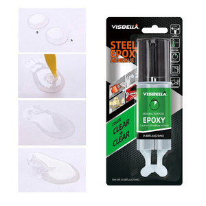 Visbella phổ gỗ nghệ thuật làm việc bóng nhanh chóng làm khô trong suốt siêu AB Keo Epoxy nhựa 3ml + 3ml đen + trắng - Product Image 2