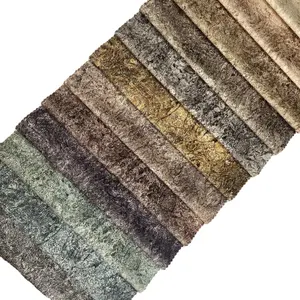 Graniet # China Fabriek Prijs Gebronsde En Gedrukt Fluwelen Stoffen Met Fleece Terug Voor Sofa Bekleding