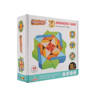 Puzzle per bambini giocattolo impilabile in legno per bambini di età 1 2 3 4 anni, confezione da 6 Puzzle di smistamento a forma di Montessori bambino per ragazza ragazzo Acti