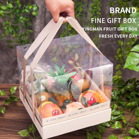 Nouvel An Noël Gâteau Aux Fruits Boîte D'emballage Boîte Cadeau À Emporter Salade De Fruits Snack Dessert Boîte À Gâteau avec Couvercle Transparent pour Fête De Famille