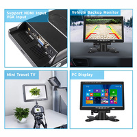 Monitor de 10 pulgadas, 1080P, BNC, portátil, LCD, PC, TV, Stock, Monitor de pantalla de ordenador comercial, altavoz para ordenador de vídeo CCTV