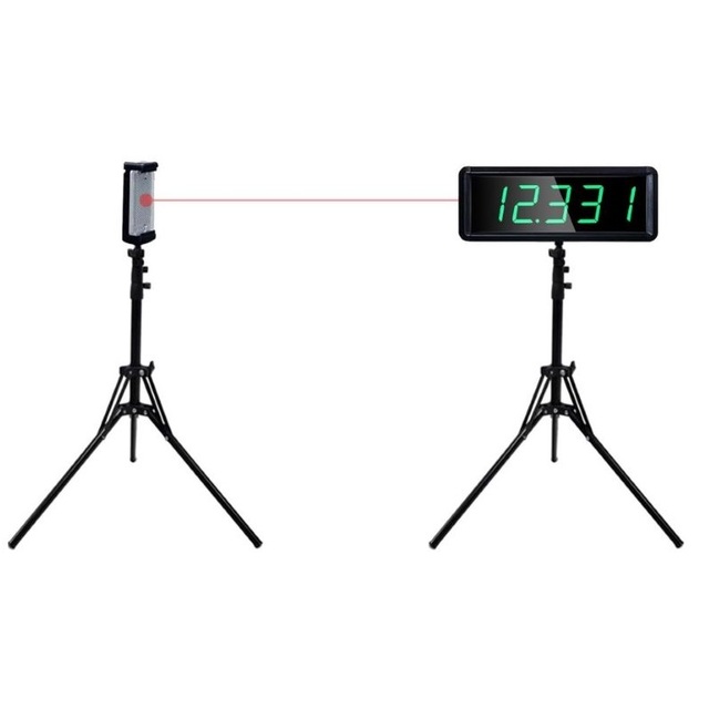 Professional Athletes Running Speed Laser Timer, Electronic Timing System Track Clock Lap Timer for 40 60 Yard Dash Sprints