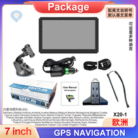 Navigateur GPS portable HD 7 pouces pour voitures et camions, traceur et localisateur intelligent avec mémoire 8 Go pour les États-Unis, l'Europe et le commerce extérieur