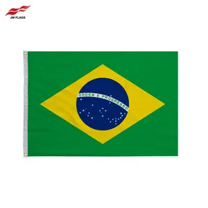 Wholesale 3*5 ft Brazil Banner Events Holiday Decoration Polyester Waterproof Brazil Flags