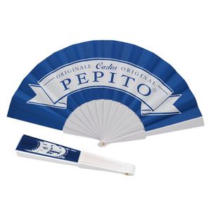 Ventilador de Mano Plegable de Plástico Grande de 23 cm con Logotipo Personalizado para Recuerdo de Boda, Estilo Amoroso Ecológico - Product Image 1