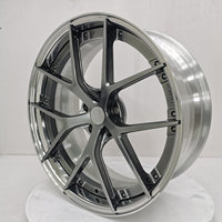 Neue Geruida Gunmetal Polierte Felgen mit Mehrfachspeichen aus Geschmiedetem 6061 T6 Aluminium-Legierung, 12000T Gepresst, TÜV/JWL Zertifiziert S4-00053