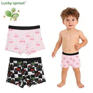 Sous-vêtements pour garçons RTS, sans couture, antibactériens, en spandex / fibre de bambou, sous-vêtements imprimés mignons, boîte surprise, boxers juniors - Product Image 1