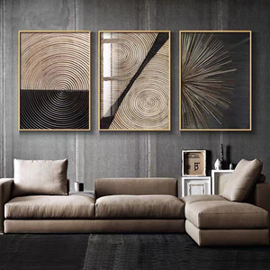 ديكور غرفة المعيشة الحديثة الفاخرة الشمال ملصق مجردة خلفية الجدار Triptych أريكة ضوء اللوحة - Product Image 1