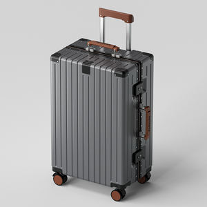 2024 nouvel ensemble de bagages à cadre en <span class=keywords><strong>aluminium</strong></span> ABS avec sac de chariot en métal pour bagages à main 20 pouces - Product Image 1