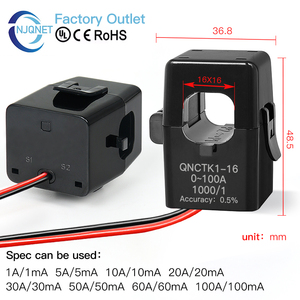 Transformador de Corriente de Núcleo Dividido QNCTK1-16 2000:1 4000 5000 1 50A 50mA 100A 25mA Sensor de Corriente con Abrazadera CT Transductor - Product Image 2