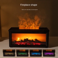 Nordic Home Nouvelle machine d'aromathérapie à flamme en plastique de simulateur de cheminée de bureau alimentée par USB pour l'humidification domestique