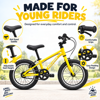 Vélo de montagne léger pour enfants avec jantes en aluminium à double paroi et freins V pour les aventures en plein air quotidiennes