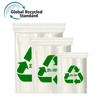 YURUI LDPE emballage en plastique réutilisable Transparent GRS écologique 100% sacs à fermeture éclair en matériau recyclé