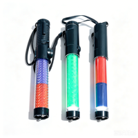 Bâton de signalisation LED multifonction rechargeable avec alarme sonore et lumière de sécurité d'urgence pour le contrôle du trafic