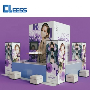 Gian hàng triển lãm thương mại 10x20 triển lãm tùy chỉnh in Cấu trúc nhôm căng vải hai mặt Backlit đứng trưng bày gian hàng - Product Image 5