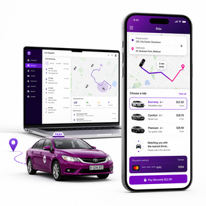 La Mejor Aplicación <span class=keywords><strong>de</strong></span> Compartición <span class=keywords><strong>de</strong></span> Viajes y Reserva <span class=keywords><strong>de</strong></span> Taxis para iOS y Android con Emparejamiento <span class=keywords><strong>de</strong></span> Conductores y Rastreo GPS en Vivo LionCreate - Product Image 1