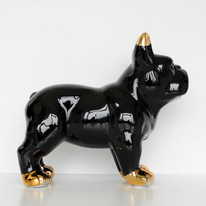 Decorazione per Soggiorno, Regalo per Migliore Amico, <span class=keywords><strong>Bulldog</strong></span> <span class=keywords><strong>Francese</strong></span> in Resina Nera - Product Image 5