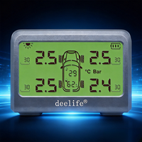 Système de surveillance de la pression des pneus sans fil Deeplifer TPMS MY77T avec affichage solaire, 4 capteurs externes, étanche IP67 pour voiture, conception ODM