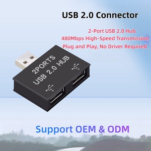 Adaptateur de concentrateur de charge USB 2.0 pour téléphone avec répartiteur et extension 2 ports (1 mâle + 2 femelles) - Product Image 3