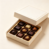 Boîte cadeau en chocolat de luxe écologique en forme de livre avec design en feuille d'or, boîte rigide de qualité supérieure pour chocolat et bonbons