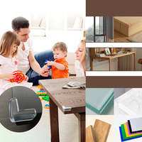 Protections d'angle pour bébé en PVC transparent en forme de L, écologiques, durables, souples, avec forme personnalisable, emballage et étiquetage