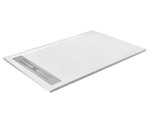 Plateau de douche en pierre artificielle 8 pouces, Surface solide, boîtier de douche avec plateau en résine, <span class=keywords><strong>Base</strong></span> de douche - Product Image 1