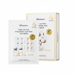JMSOLUTION Pure Cotton Hyaluronic Acid AHA Nourishing & Lightening <b>Face</b> Mask Jumbo Family Pack Made in Korea All Skin Types - Product Image 2