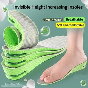 Semelles orthopédiques réglables de 1 cm à 5 cm pour augmenter la taille, inserts de talonnettes respirants avec absorption des chocs et coussin d'air pour hommes et femmes - Product Image 4