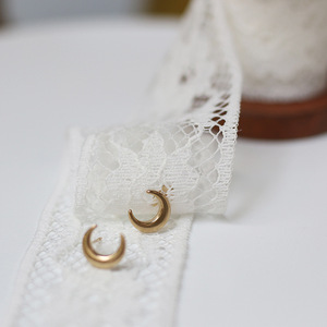 2024 New Design <b>Small</b> Cute Moon Stud Earrings 18K Gold Plated Stainless Steel Women's Jewelry - Product Image 5