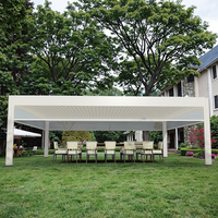 175 Réglable Motorisé En Aluminium Pergola Électrique Télécommande Étanche Rétractable Gazebo Persienne Toit Balcon Jardin