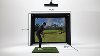Carpa de golf Precio barato Recinto Simulador de golf Pantalla Proyección interactiva Rectangular para interior AR Juego de golf para entrenamiento