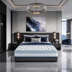 Matelas orthopédique à ressorts ensachés, soutien ferme, système de ressorts indépendants 5 zones, tissu tricoté respirant pour chambre à coucher - Product Image 1