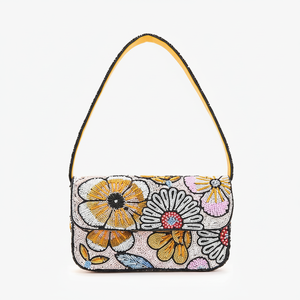 Handmade Seed Bead <b>Wristlet</b> Bag Stylish Embroidery Purse for Everyday Fashion - Product Image 1