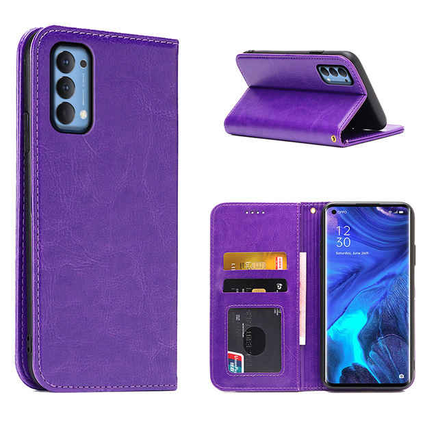 Durable Protective Leather Mobile Phone Case for OPPO Reno 4