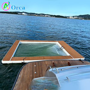 Plateforme de loisirs gonflable portable en PVC de haute qualité <span class=keywords><strong>pour</strong></span> <span class=keywords><strong>piscine</strong></span> flottante en mer, avec toboggan <span class=keywords><strong>pour</strong></span> yacht - Product Image 1