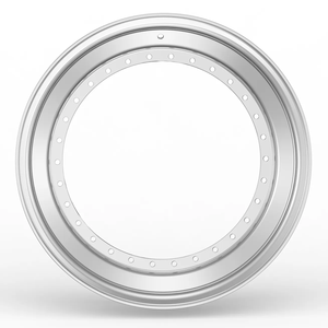 Lèvre de roue 3 pièces pour <span class=keywords><strong>BBS</strong></span> <span class=keywords><strong>LM</strong></span> <span class=keywords><strong>R</strong></span> 19 à 20 pouces 20 40 trous Jante de roue 3 pièces polie Double marche Lèvre de roue extérieure en alliage 6061-T6 - Product Image 2