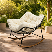 Fauteuil inclinable moderne en tissu avec structure en fer, dossier ergonomique, design écologique pour chambre à coucher, salon, sieste