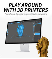 Emas3d 2025 Light Curing 3D Printer 10.1 inci 16K presisi tinggi Desktop hitam putih layar pabrik langsung grosir baru
