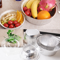 Barquettes jetables en aluminium de haute qualité, sécurisées pour les aliments, avec couvercles, pour cuisson et plats à emporter