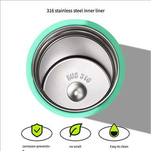 Botella de Agua Térmica de Plástico y Acero Inoxidable Ecológica para Niños de 430 ml, Divertidos Números Giratorios, Portátil para Niños, Taza de Dibujos Animados - Product Image 3