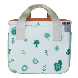 Senda Insulated Cooler Bag With Tree Pattern Double Handle Zipper Closure For Picnic Food Storage - Product Image 6