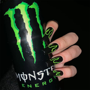 24 pièces/boîte ongles de cercueil à <span class=keywords><strong>flamme</strong></span> de longueur moyenne <span class=keywords><strong>faux</strong></span> ongles avec colle ongles à presser ongles artificiels - Product Image 2