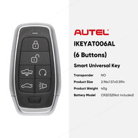 Autel IKEYAT006AL IKEY Clé intelligente universelle à 6 boutons utilisée avec le programmeur de clé de voiture Altra Scanner OBD2 KM100 IM508 IM608S II
