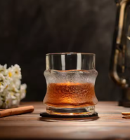Haisiman – Tasse à whisky en verre épais style Instagram, tasse à café résistante à la chaleur, design suspendu, style nordique/minimaliste