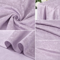 Tissu de Haute Couture en Soie de Mûrier 100% Grade 6A, Anti-statique, Respirant, Jacquard Floral, Violet Fumé, Largeur 70cm, 100GSM