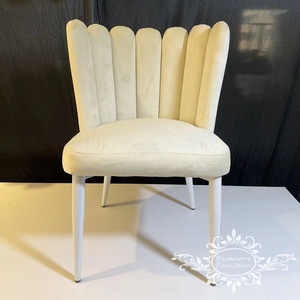 Handmade White <strong>Velvet</strong> <strong>Dining</strong> <strong>Chairs</strong> for Home Hotel Banquet Wedding Events Durable Stainless Steel Furniture Outdoor Living Room - Product Image 2