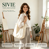 Sac fourre-tout en toile grande capacité, réutilisable, sac à bandoulière pour le shopping, sac à main décontracté minimaliste pour les trajets quotidiens, vente en gros, logo personnalisé